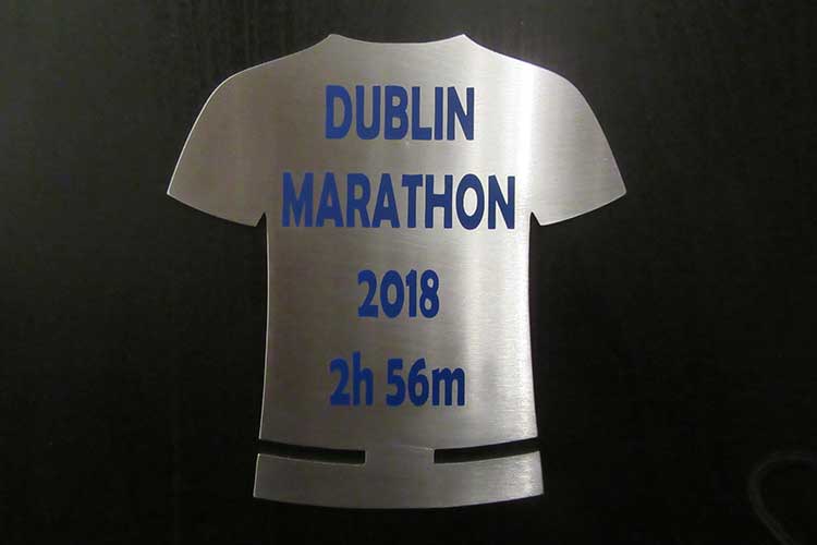 Dublin marathon stainless steel single medal hanger