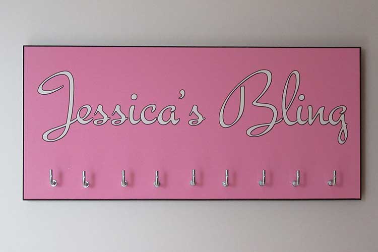 Jessicas Bling personalised colour medal hanger
