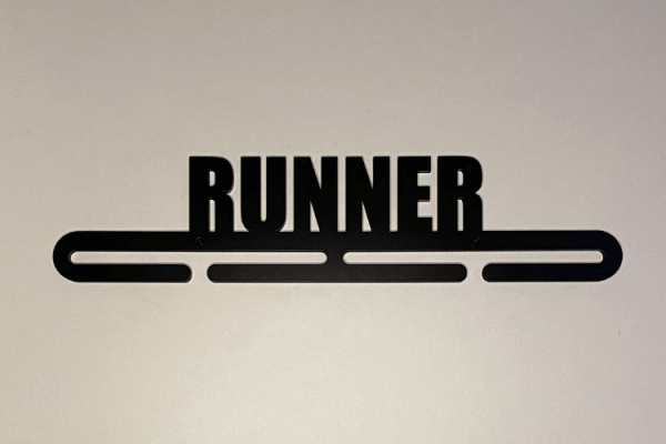 Wooden runner medal hanger