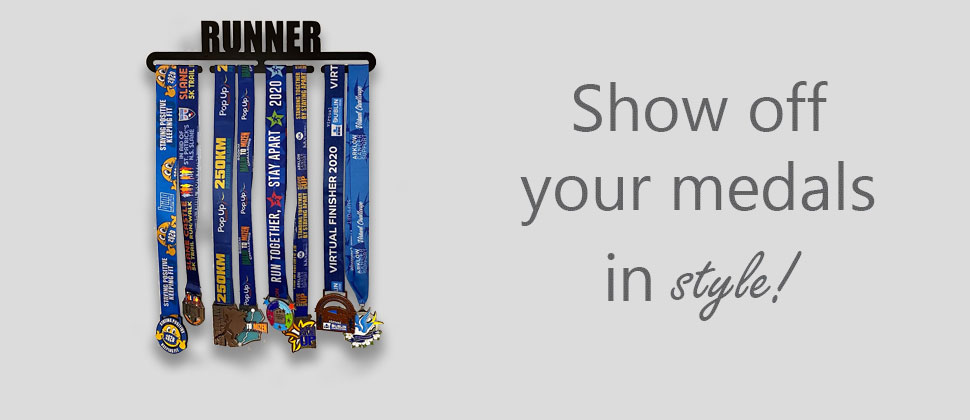 Show of your race medals in style with wee county medal hangers